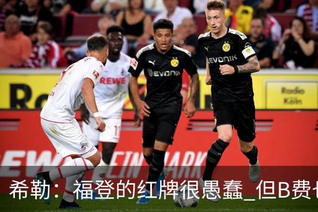 希勒：福登的红牌很愚蠢 但B费也应该被红牌罚下，如果罚就都得罚